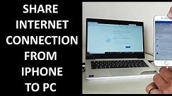 Share the internet connection from iPhone to PC using USB cable