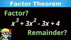 Factor Theorem Grade 12: Introduction