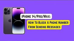 How To Block/Unblock Messages on iPhone 14 Pro/Max
