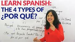Learn the difference between por que, por qué, porqué, and porque in Spanish