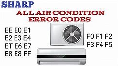 How to sharp air conditioner all error codes and solution,||Sharp ac error codes, #repair,