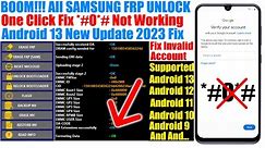 All Samsung FRP Bypass 2024 With FRP Tool | Samsung Google Account Unlock Android 11/12/13