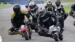 GIANTS racing motorcycles in AMAZING RACE! Cool FAB Minibike Champs. 2018, Rd 8, Tattershall