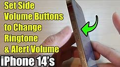 iPhone 14's/14 Pro Max: How to Set Side Volume Buttons to Change Ringtone & Alert Volume