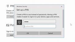 How To Set A Windows 10 Pin Code