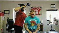 Bodybuilder gets his shoulders fixed by HAMMERS (Chiropractic adjustment)