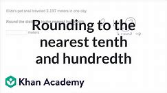 Rounding to the nearest tenth and hundredth
