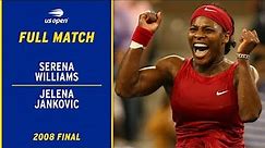 Serena Williams vs. Jelana Jankovic Full Match | 2008 US Open Final