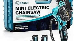Saker Mini Chainsaw,Portable Electric Chainsaw Cordless,Small Handheld Chain Saw Pruning Shears Chainsaw for Tree Branches,Courtyard and Garden