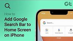 How to Add a Google Search Bar to Home Screen on iPhone | Google on Apple | iOS 14 & Upwards!