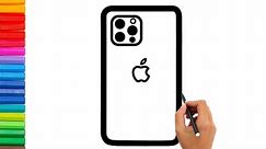 How to draw cute and easy IPhone📱 | Easy Drawing, Painting and Coloring for Kids🧒