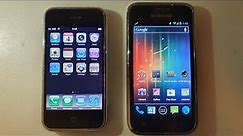 Samsung Galaxy S1 vs Iphone 2G speed test