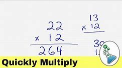 Quickly Multiply Two Digit Numbers Using Mental Math