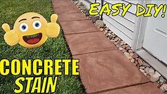 HOW TO Stain Concrete Easy diy with Valspar from LOWE'S