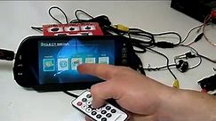 7'' TFT LCD MP5 MP3 Bluetooth Car Rear View Mirror Monitor SD USB FM Transmitter