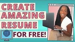 Free Resume Builder Websites (Best FREE Online Resume Maker)