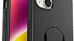 OtterBox iPhone 14 Plus (Only) OtterGrip Symmetry Series Case - BLACK, Built-in Grip, Sleek Case, Snaps to MagSafe, Raised Edges Protect Camera & Screen