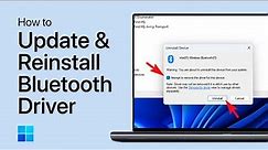 How To Update & Reinstall Bluetooth Drivers on Windows 11