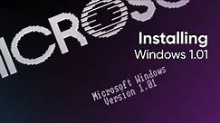 Installing Windows 1.01
