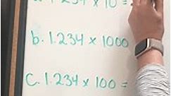 Multiplying decimals by 10, 100, and 1000.