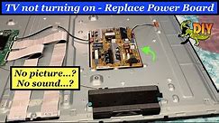 TV not turning on - How to replace Power Board