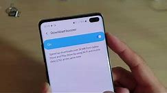 Samsung Galaxy S10 / S10+: How to Enable / Disable Download Booster