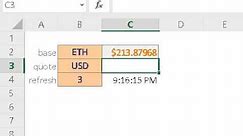 How to Automatically Refresh Any Crypto Price in Real Time in Excel & Googlesheets w/ Cryptosheets
