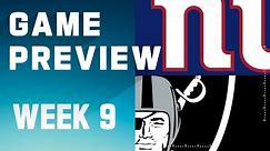 New York Giants vs. Las Vegas Raiders | 2023 Week 9 Game Preview