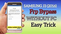 Samsung Galaxy J3 2016 (J320G) FRP Bypass Google Account Remove Without Pc New Method 2023
