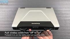 Panasonic Toughbook CF-52: How to turn on wireless switch