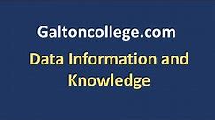 Data Information and Knowledge