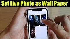 Set Live Photo As Wallpaper on Lock Screen on iPhone 11 / Pro Max