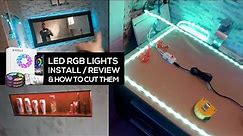 How To Install LED Light strips behind a TV or Mirror (Sound remote controlled LEd lights)