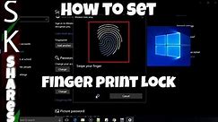 How to set finger print sign in option on windows