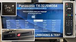 Panasonic TX-32JSW354 Fernseher (LED TV 32 Zoll mit HDR, Smart TV, HD Triple Tuner) Unboxing & Test