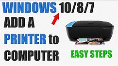 Simple Steps to Add a Printer to Computer || Connect a Printer to Computer