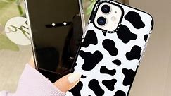 Cute Phone Case for iPhone 11 Cow Print Clear with Design