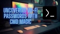 How To Hack A WI-FI password using CMD