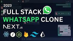 🔴 Build a Whatsapp Clone (Realtime Chat) using Next.js, Socket.io, Tailwind CSS, Node.js & Zegocloud