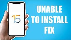 How to FIX Unable to Install iOS 15 Update (Error Occurred Install iOS 15)