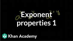 Exponent properties 1 | Exponent expressions and equations | Algebra I | Khan Academy