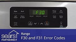 Troubleshooting F30 and F31 Error Codes on a Range