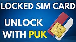 How to unlock a locked sim card (the PUK code) #puk #pukcode