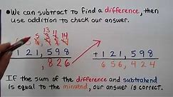 4th Grade Math 1.7, Subtract Whole Numbers with Regrouping, Renaming