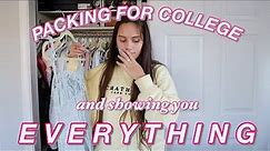 showing you EXACTLY ALL of the clothes i'm bringing to college