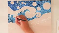 how to paint starry night in acrylic // tutorial and timelapse