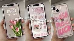 iOS16 Aesthetic Pink Home Screen Customization🌷 | cute wallpaper, widget and icon app