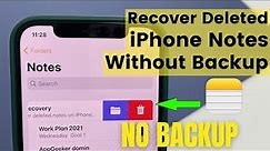 Quick & Easy: How to Recover Deleted Notes from iPhone without backup | iPhone Notes Disappeared
