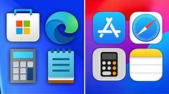 Comparing Windows 11 and iOS 17's Icons!