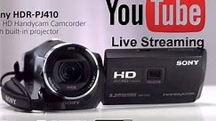 YouTube Live Streaming Setup Using Sony HDR PJ 410 + Video Capture + V8 Soundcard + OBS Studio.
